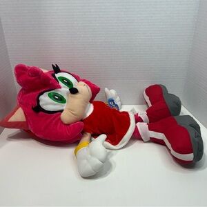 SONIC THE HEDGEHOG Amy Rose Plush doll 21” tall stuffed animal toy sega